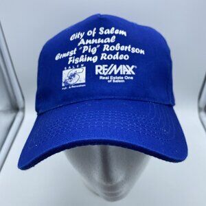 City of Salem Fishing Rodeo Blue Cap Hat Hook & Loop Ernest "PIG" Robertson